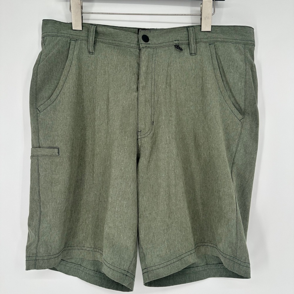 Denali Utility Performance Hybrid Shorts‎ Olive Green Heathered Size 36 Pockets